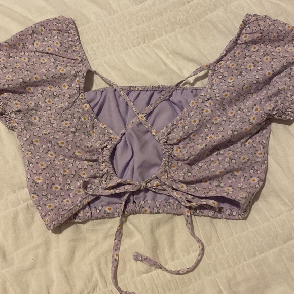 Purple Hollister crop top! - Picture 2 of 2